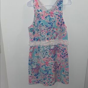 Lilly Pulitzer Floral Tank Dress in Aqua, Pink & Blue